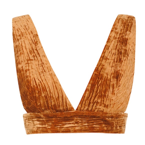 NWT HOUSE OF CB Set Rust Crushed Velvet Giorgia Top & Maelys Trousers XS - Picture 6 of 13